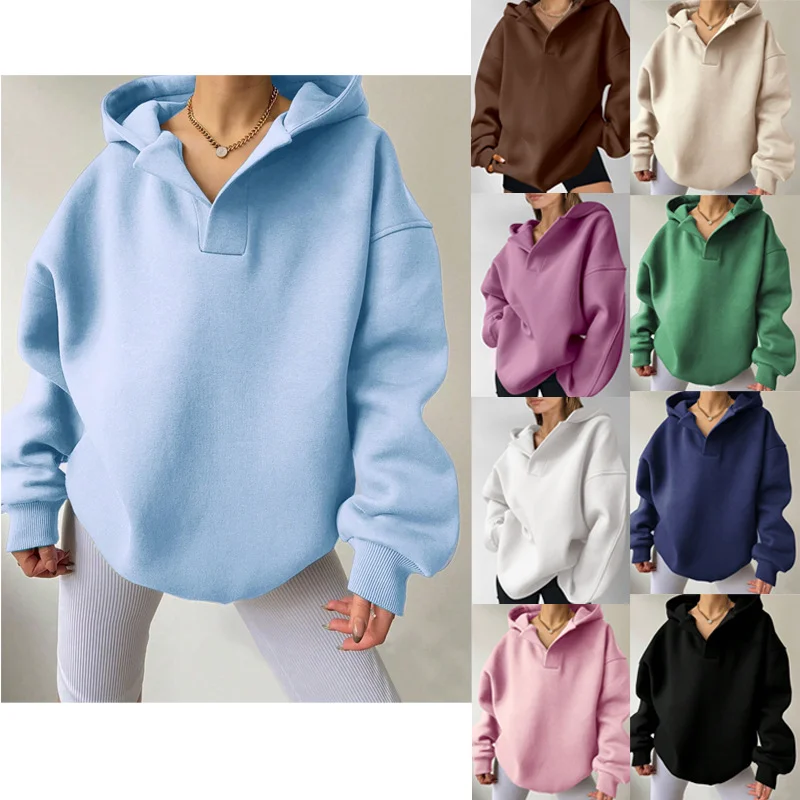 Women's Plain Spring/Fall Long Sleeve Casual Daily Hoodie