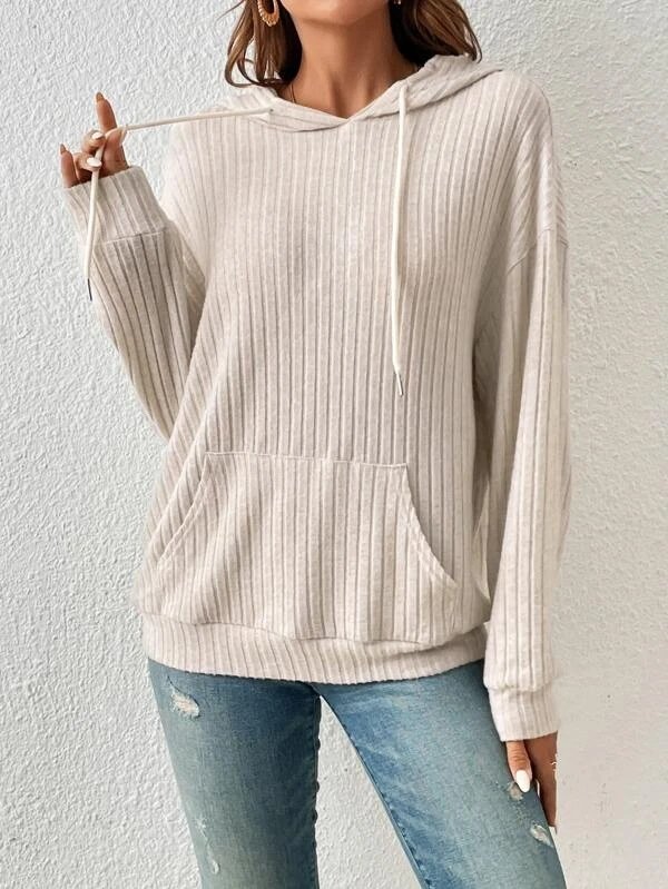 Women's Plain Spring/Fall Long Sleeve Casual Daily Hoodie