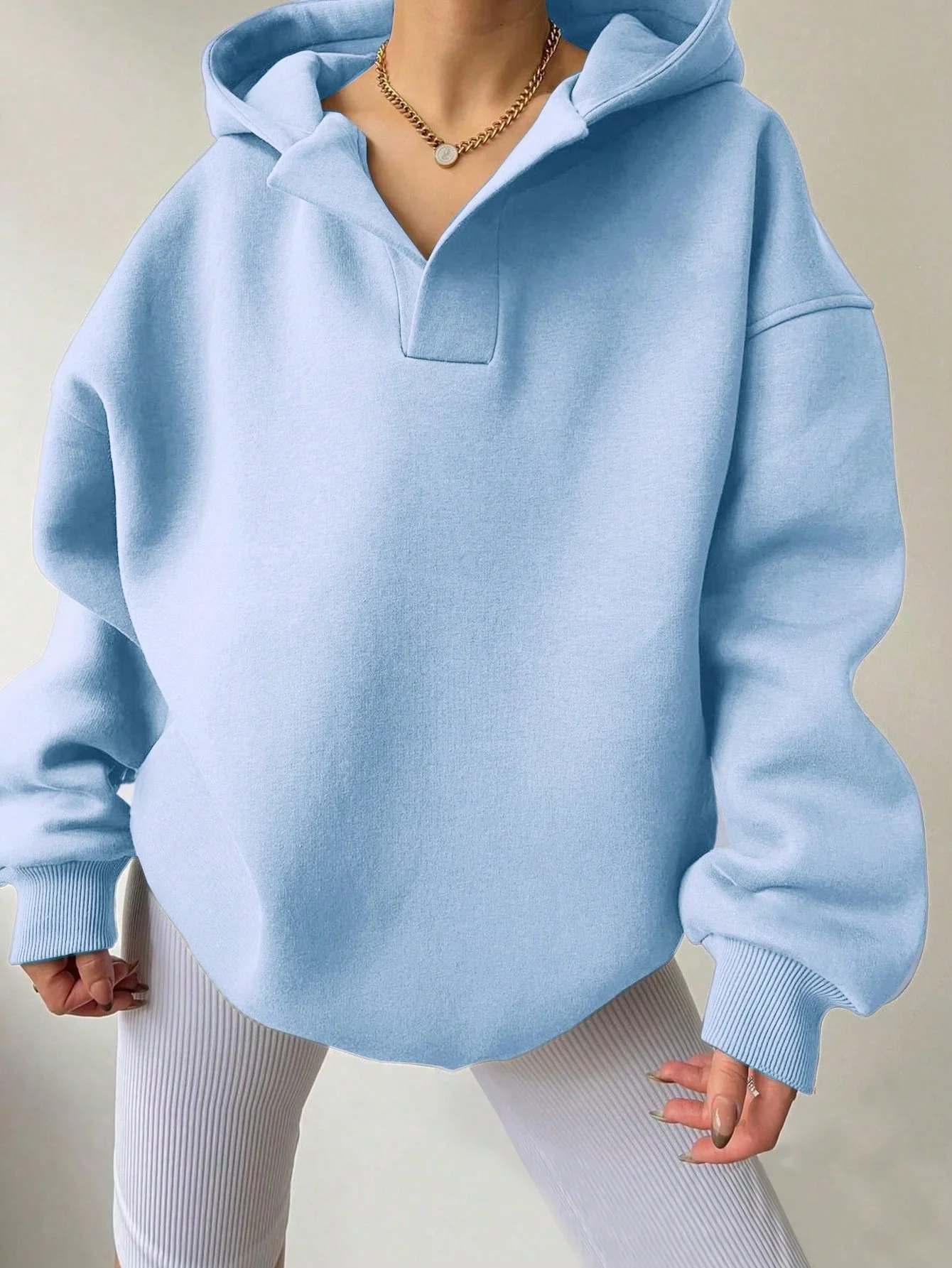 Women's Plain Spring/Fall Long Sleeve Casual Daily Hoodie