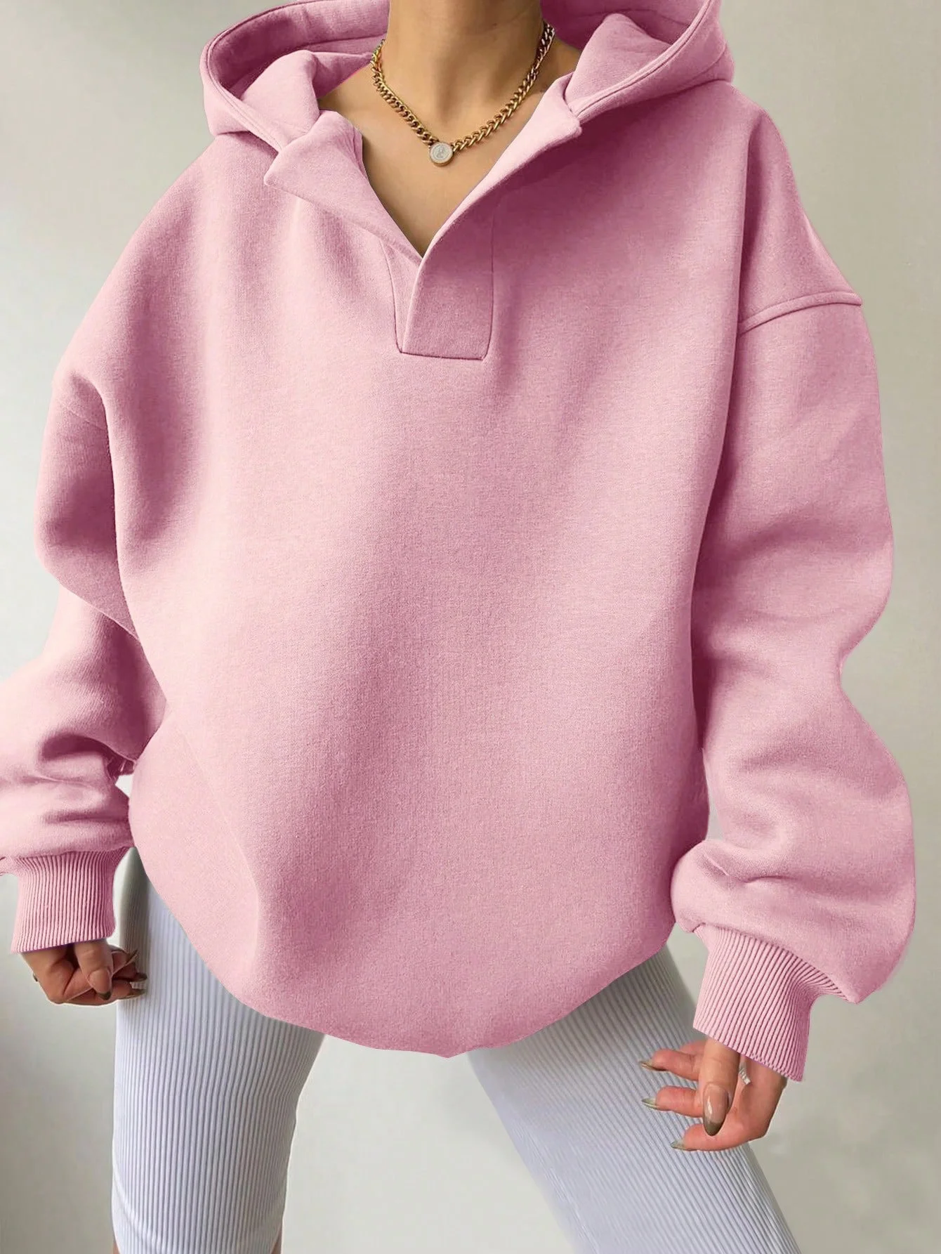 Women's Plain Spring/Fall Long Sleeve Casual Daily Hoodie