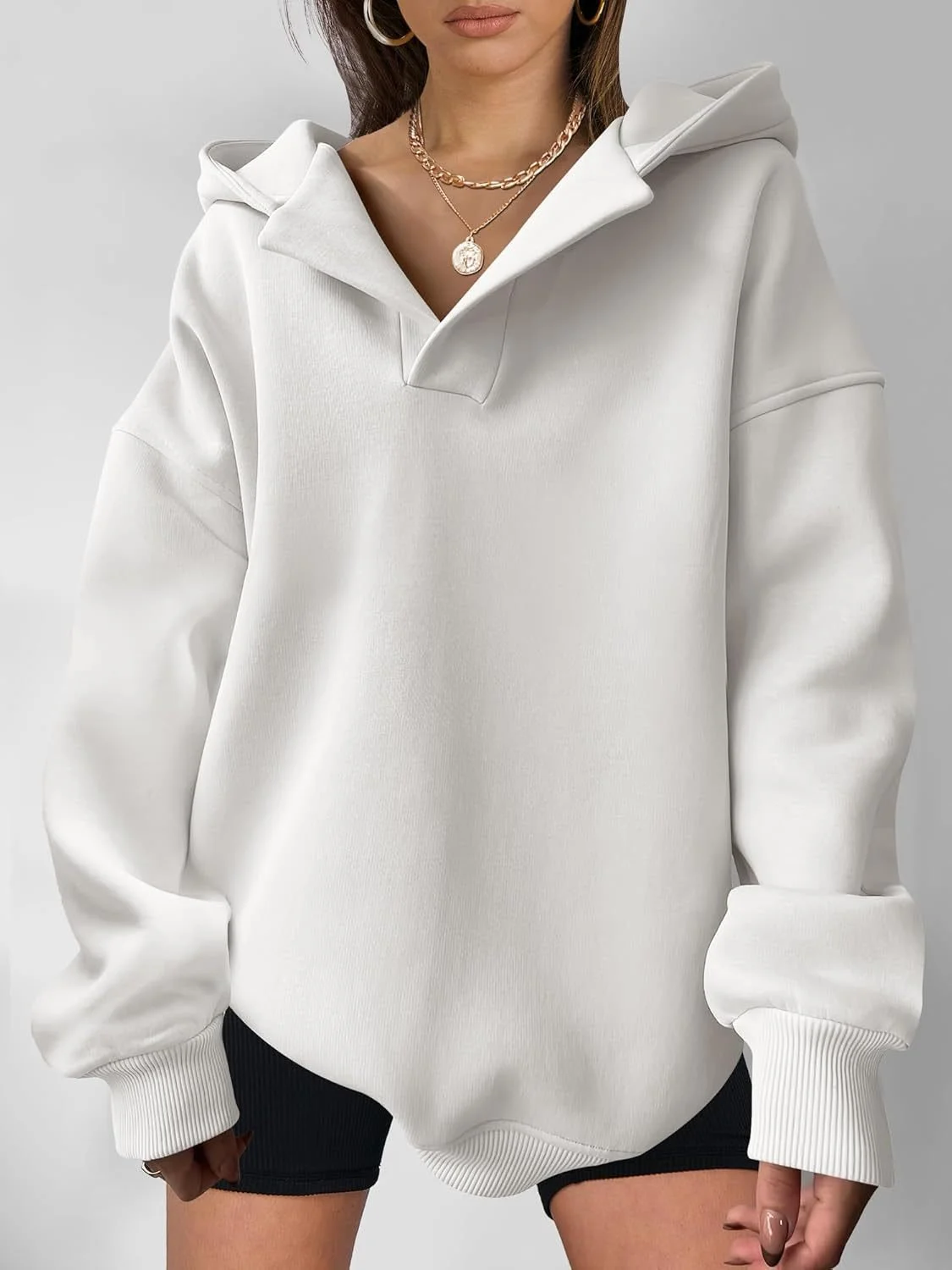 Women's Plain Spring/Fall Long Sleeve Casual Daily Hoodie