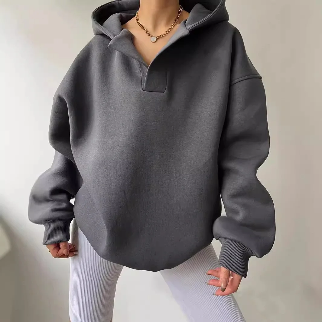 Women's Plain Spring/Fall Long Sleeve Casual Daily Hoodie