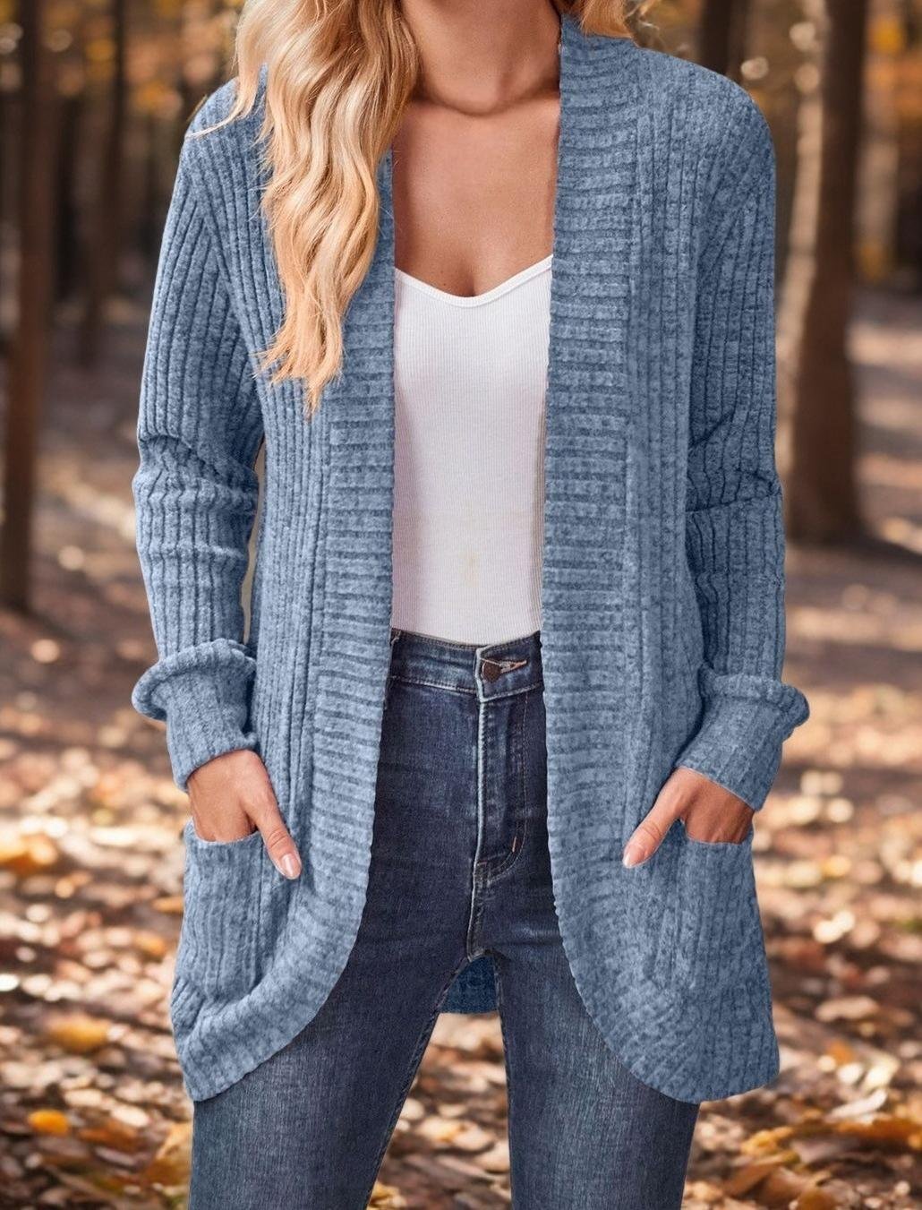 Women's Casual Spring/Fall Plain Cardigan