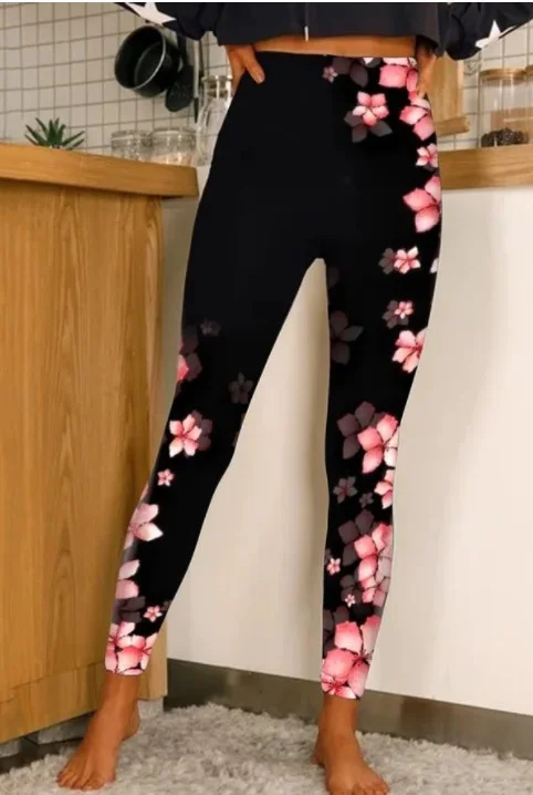 Women's Casual Floral Winter Long Leggings