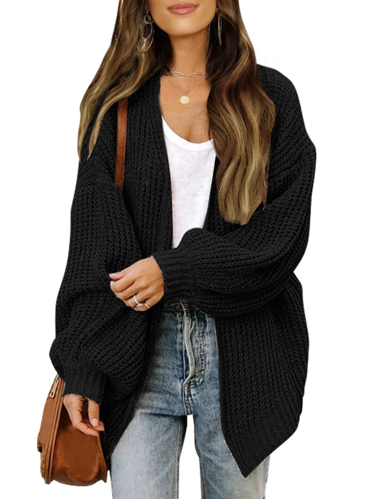 Women's Casual Winter Plain Wool/Knitting Cardigan