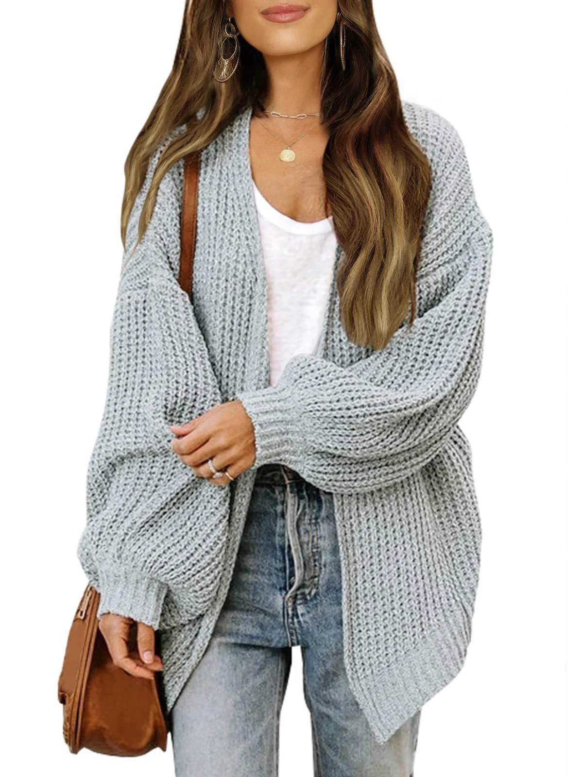 Women's Casual Winter Plain Wool/Knitting Cardigan