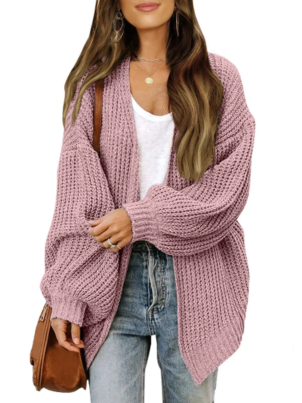 Women's Casual Winter Plain Wool/Knitting Cardigan