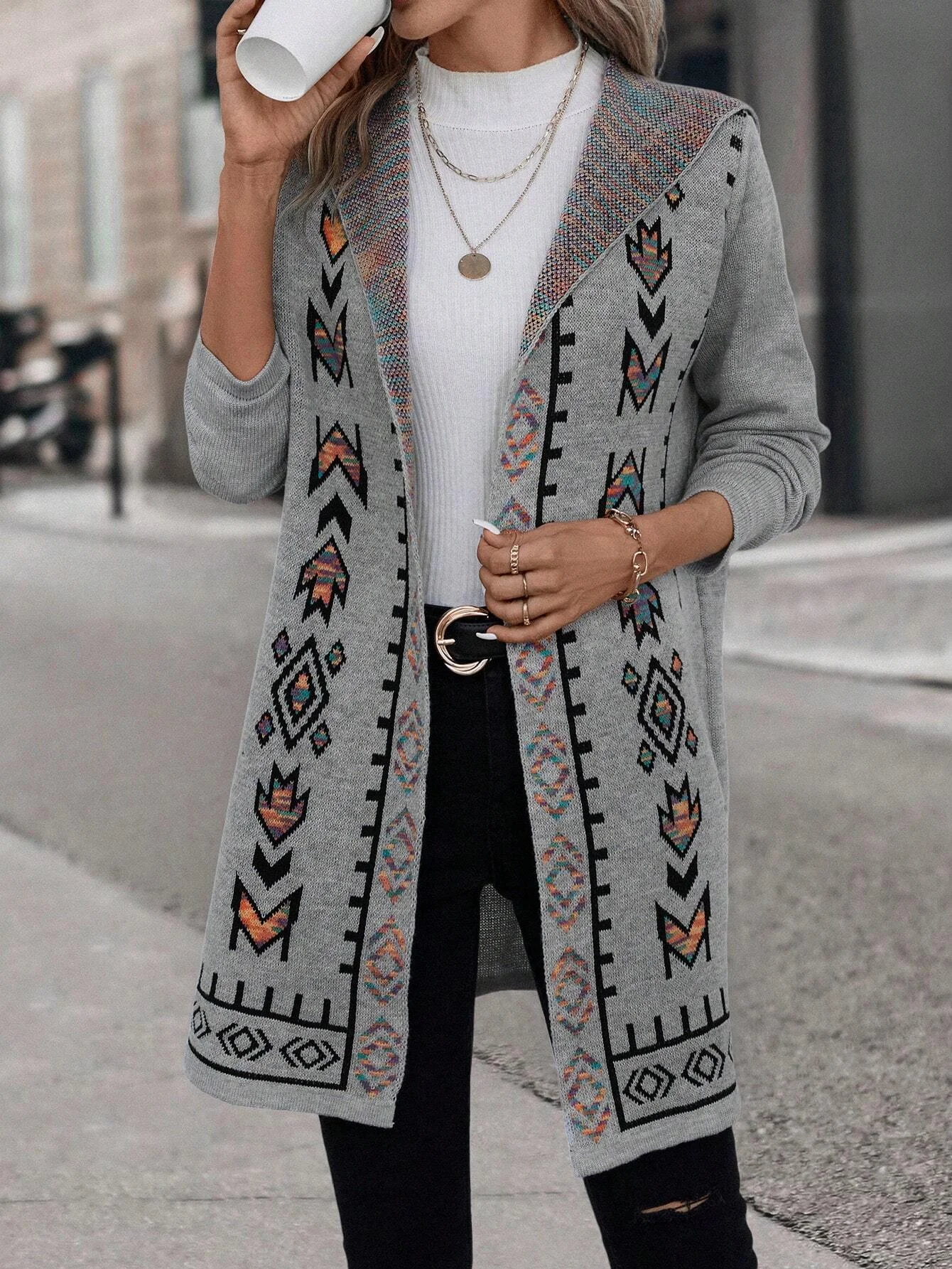 Women's Casual Spring/Fall Ethnic Cardigan