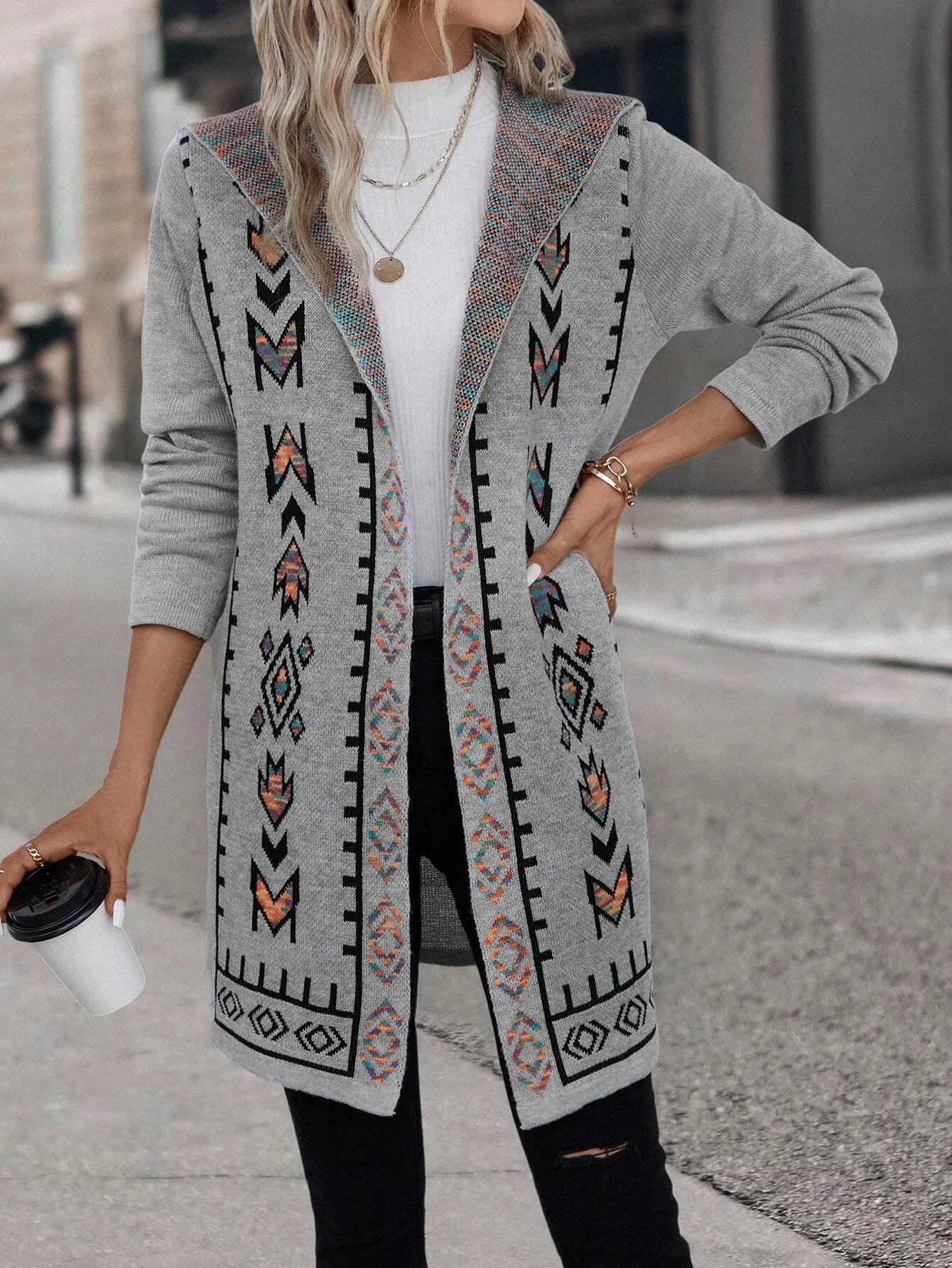 Women's Casual Spring/Fall Ethnic Cardigan