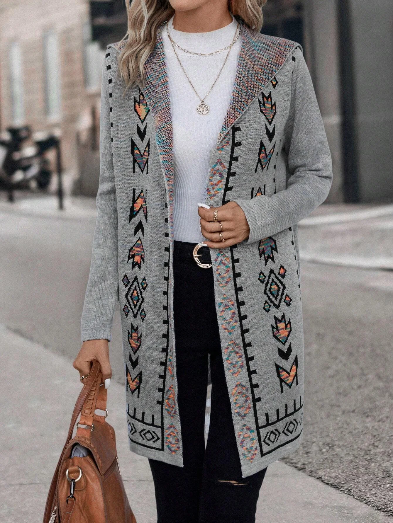 Women's Casual Spring/Fall Ethnic Cardigan