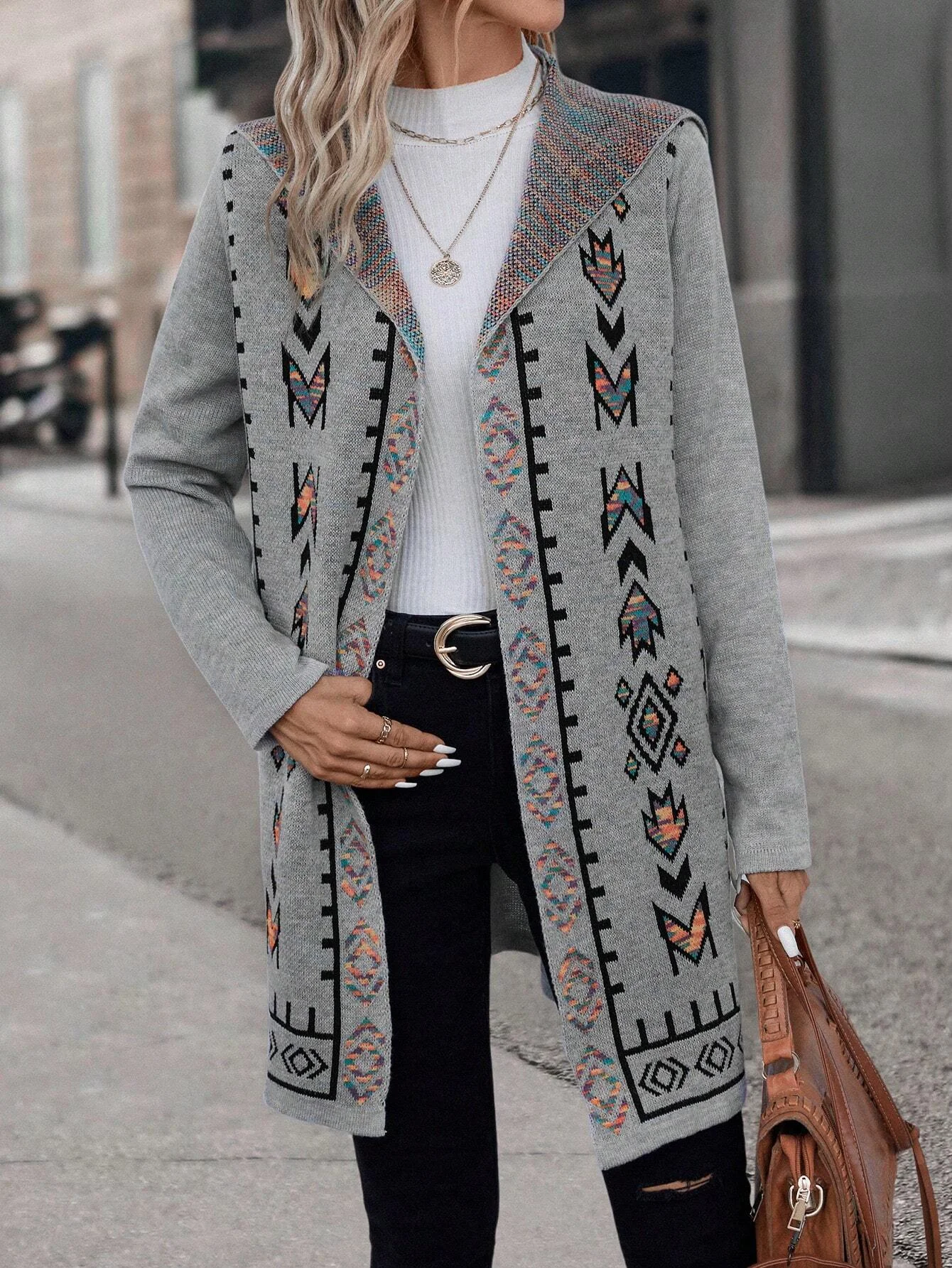 Women's Casual Spring/Fall Ethnic Cardigan