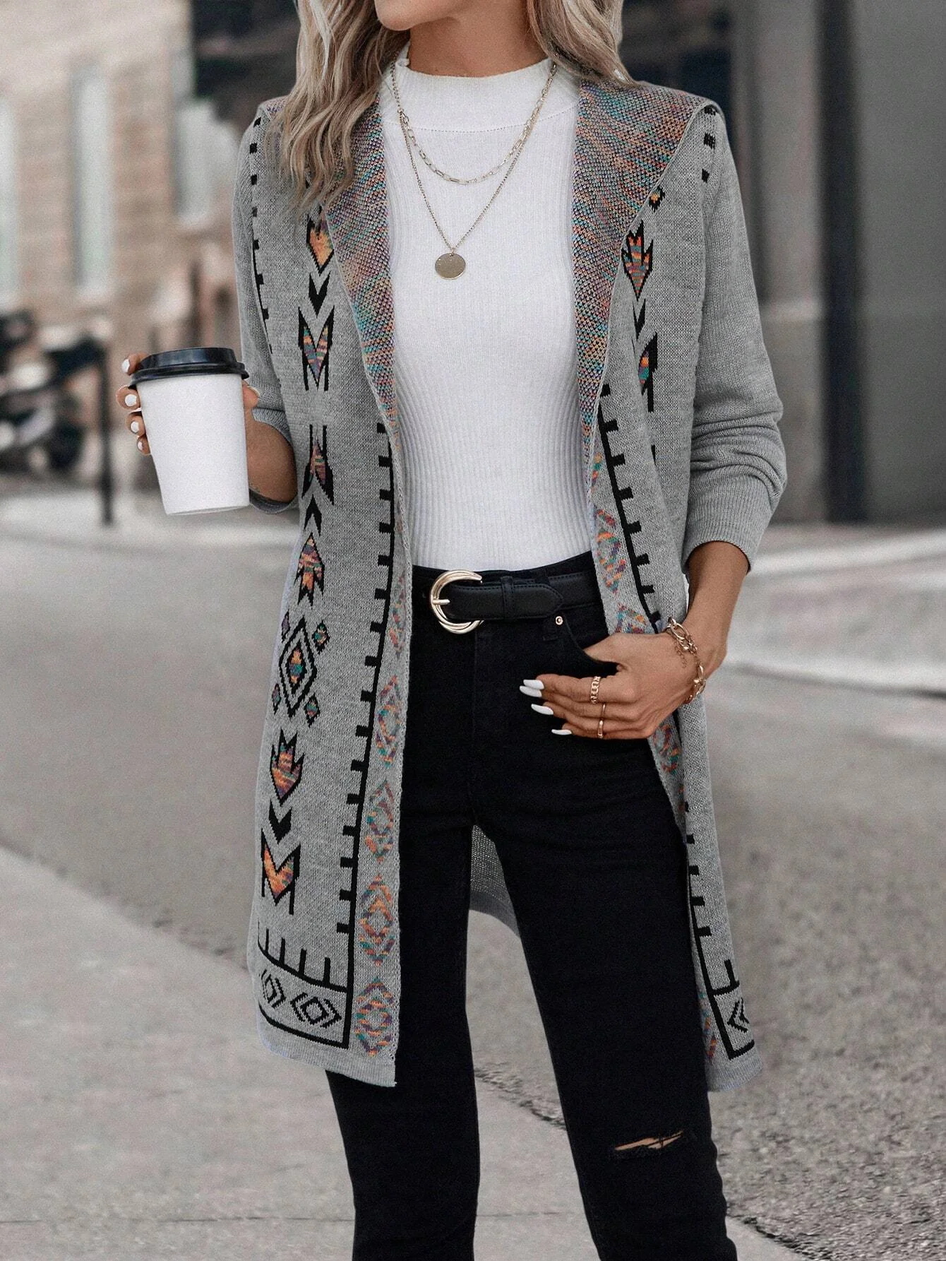 Women's Casual Spring/Fall Ethnic Cardigan