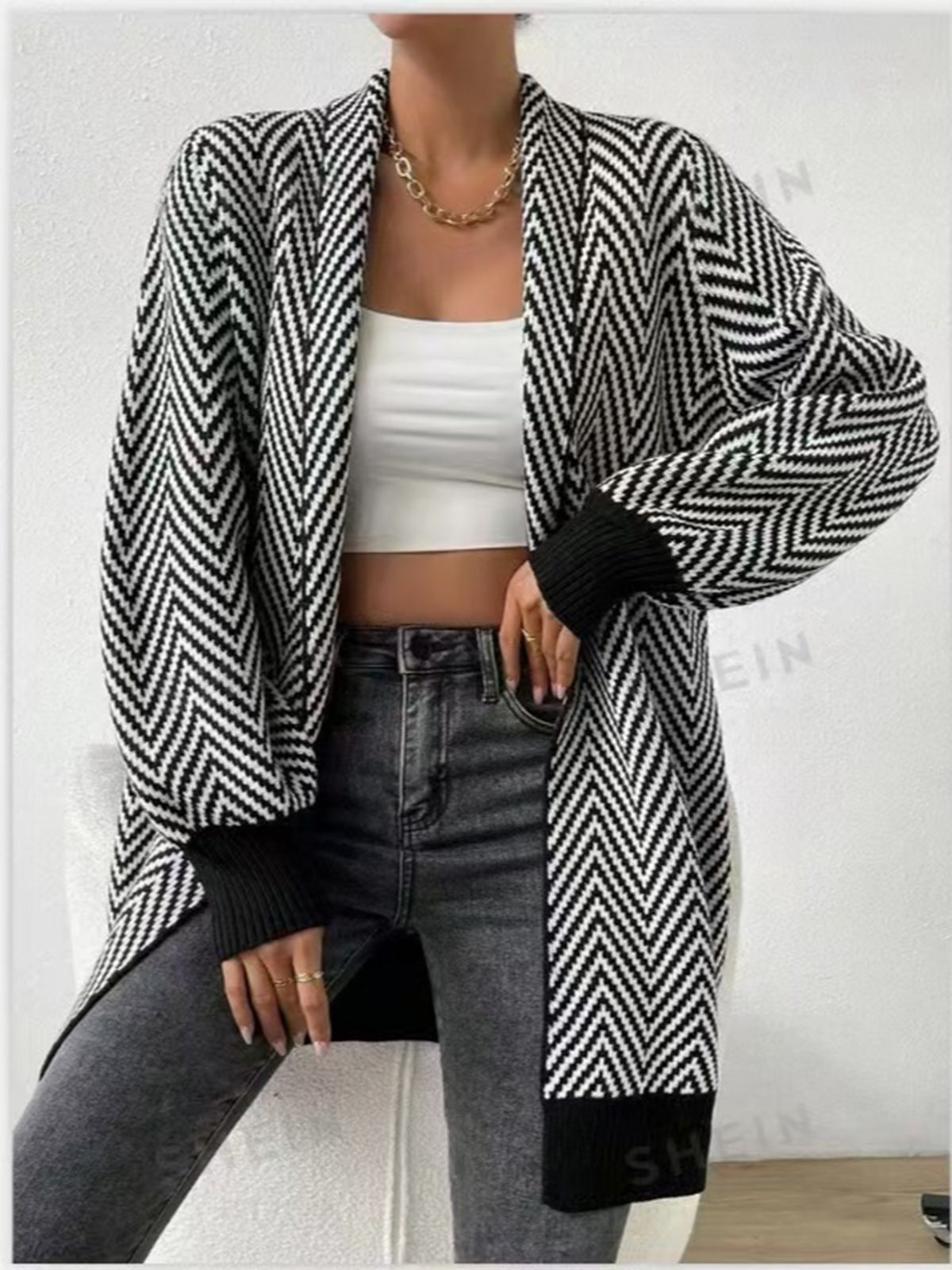 Women's Casual Winter Striped Wool/Knitting Cardigan