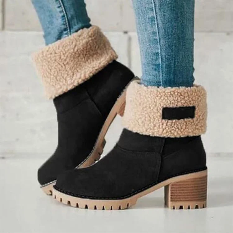 Plain Casual Autumn Suede Riding Boots