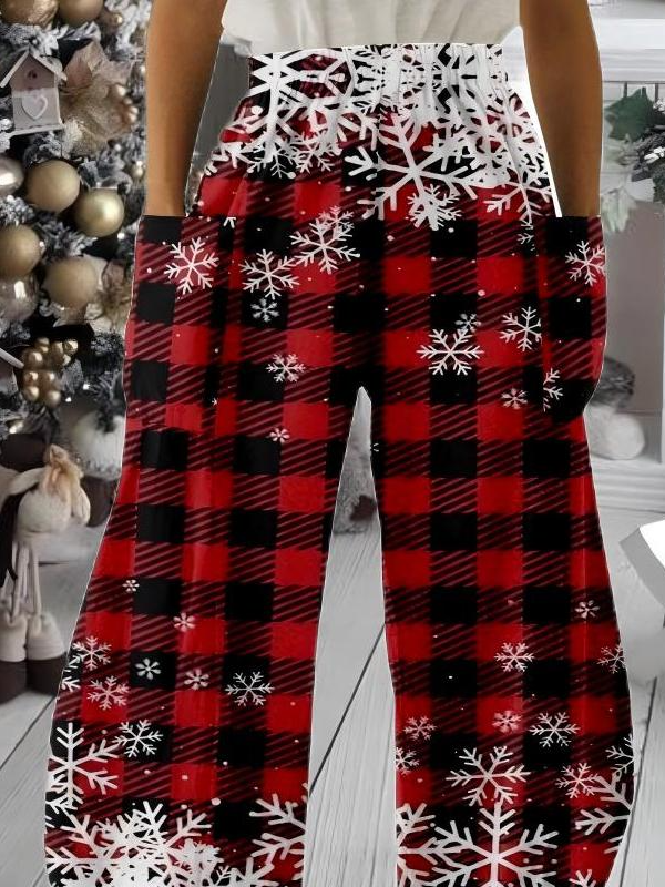 Women's Trousers Bloomers Holiday Going Out Casual Christmas Spring/Fall Pants