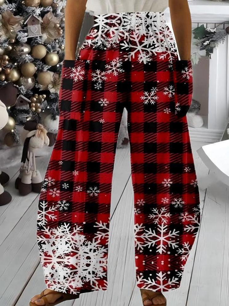 Women's Trousers Bloomers Holiday Going Out Casual Christmas Spring/Fall Pants