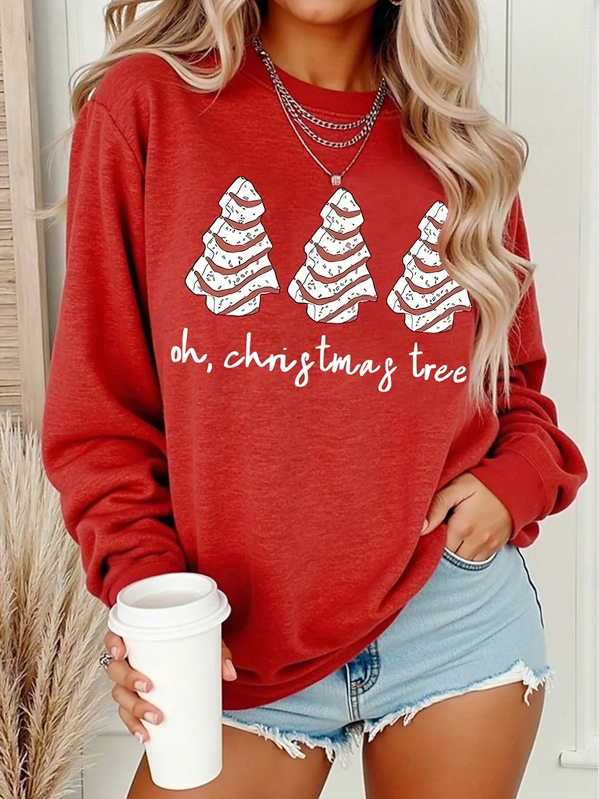 Women's Crew Neck Text Letters Casual Spring/Fall Long Sleeve Sweatshirt