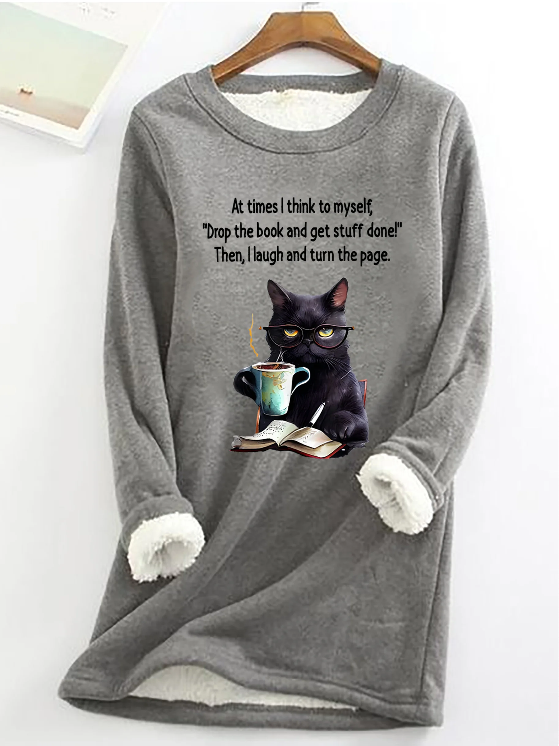 Women's Crew Neck Animal Casual Spring/Fall Long Sleeve Sweatshirt