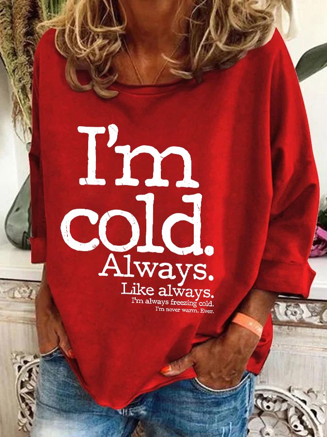 Women's Crew Neck Text Letters Casual Spring/Fall Long Sleeve Sweatshirt