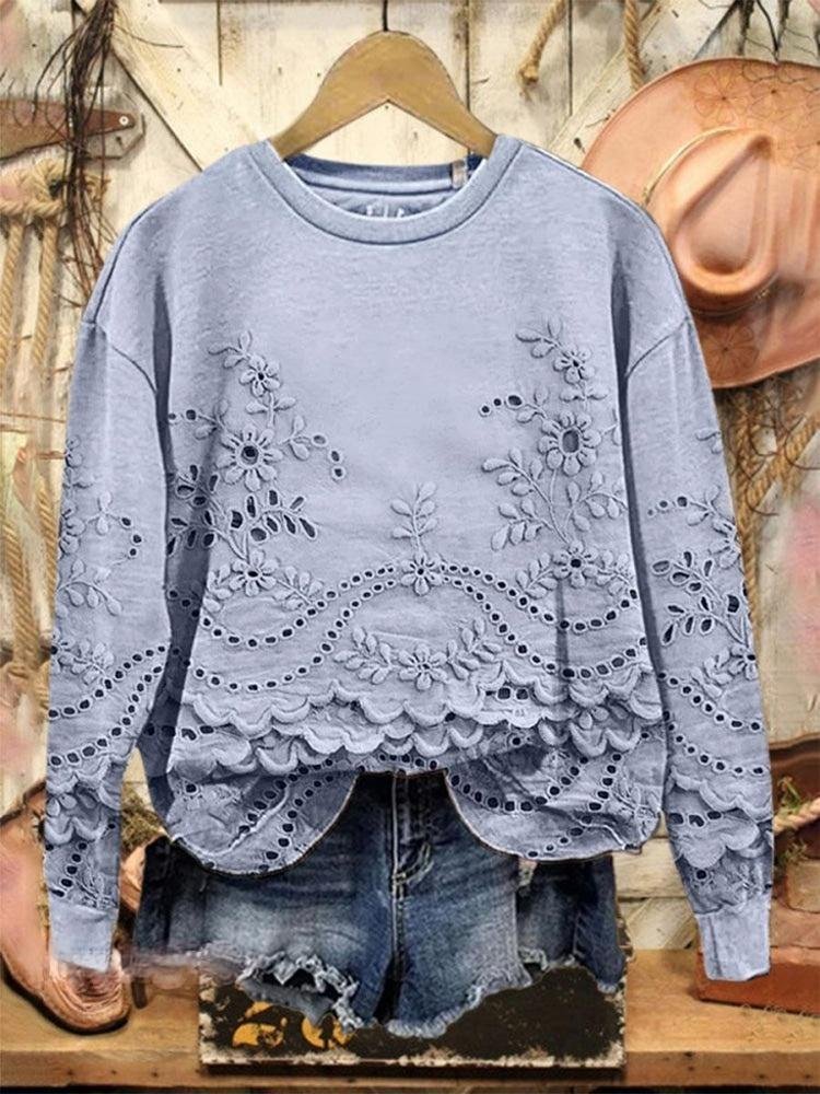 Women's Crew Neck 3D Printing Vintage Spring/Fall Long Sleeve Sweatshirt