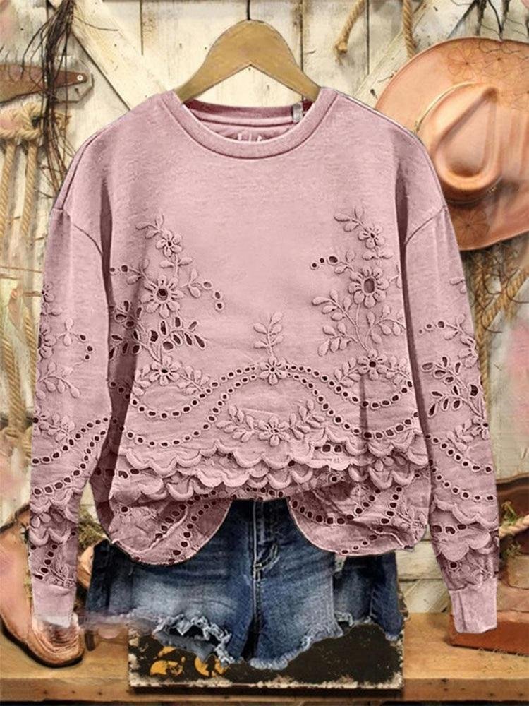 Women's Crew Neck 3D Printing Vintage Spring/Fall Long Sleeve Sweatshirt