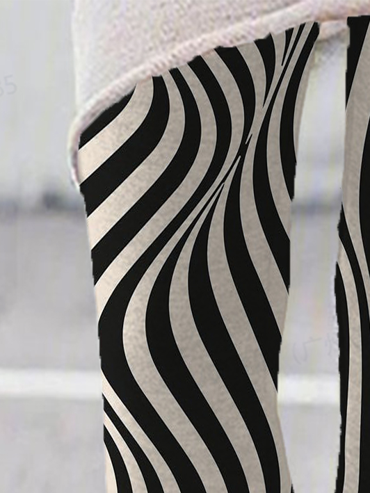 Women's Casual Zebra Jersey All Season Long Leggings