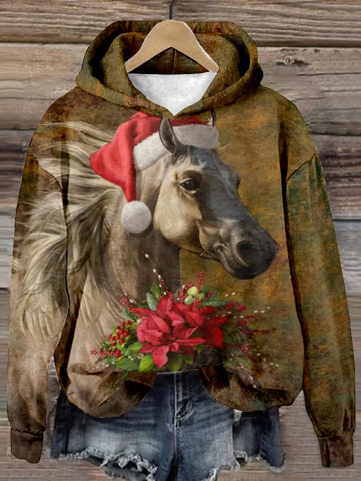 Women's Hoodie Horse Casual Spring/Fall Long Sleeve Sweatshirt