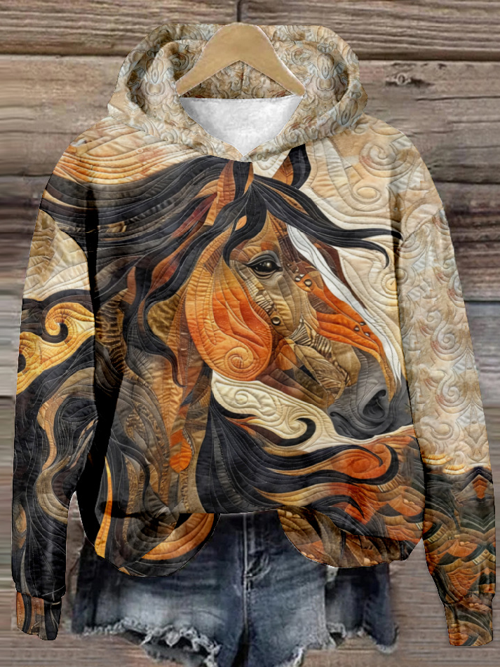 Women's Hoodie Horse Casual Spring/Fall Long Sleeve Sweatshirt