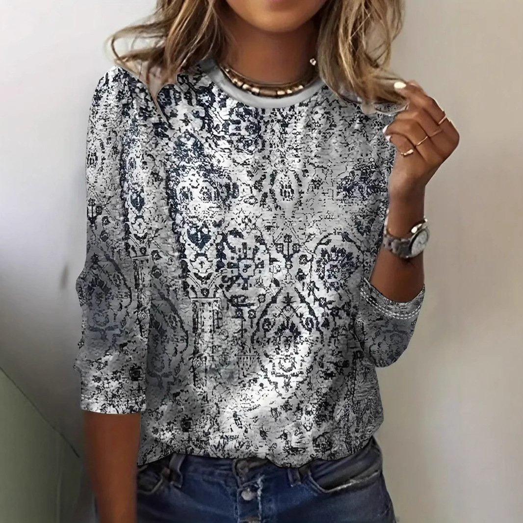 Women's Long Sleeve Tee T-shirt Spring/Fall Animal Jersey Crew Neck Daily Going Out Casual Top