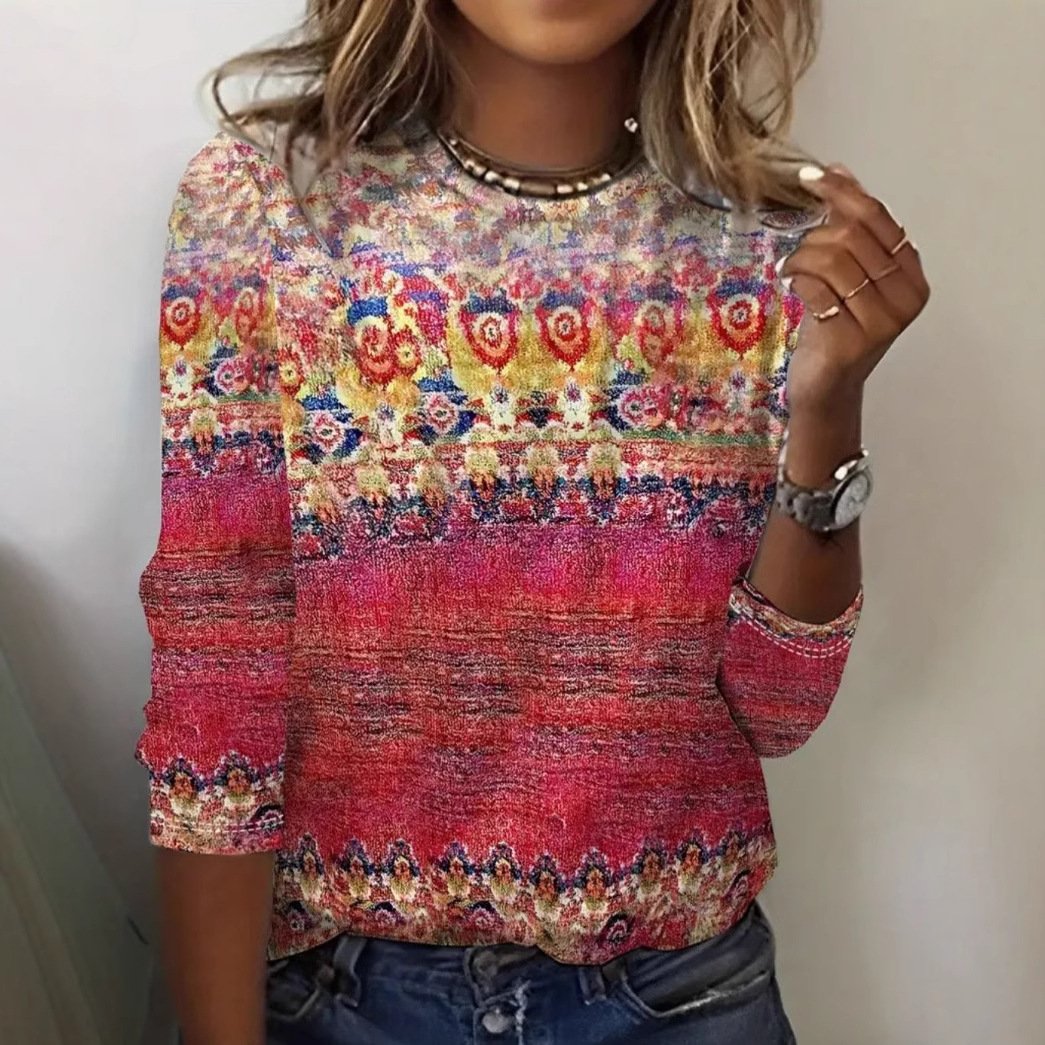 Women's Long Sleeve Tee T-shirt Spring/Fall Animal Jersey Crew Neck Daily Going Out Casual Top