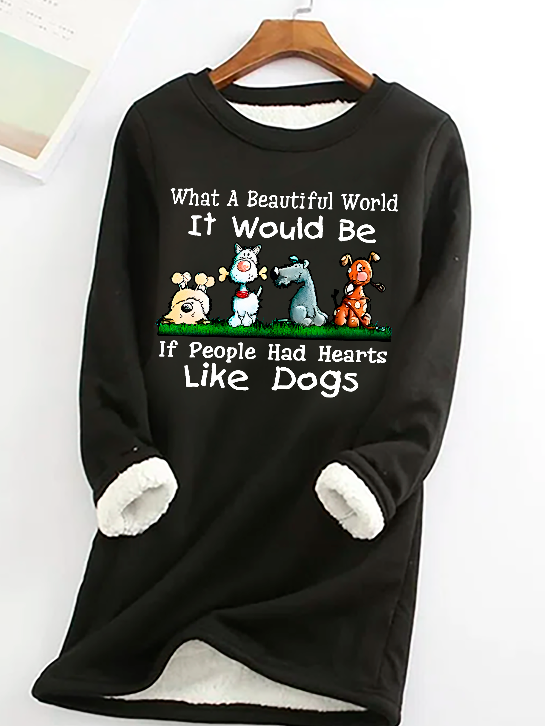 Women's Crew Neck Text Letters Casual Spring/Fall Long Sleeve Sweatshirt