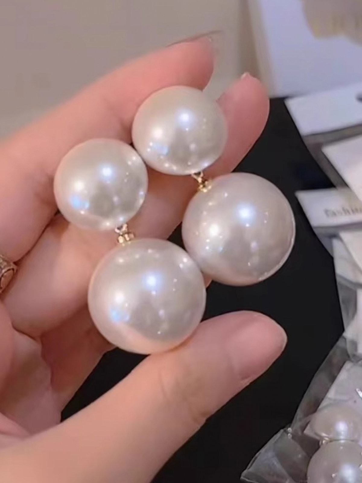 Elegant Faux Pearl Stud