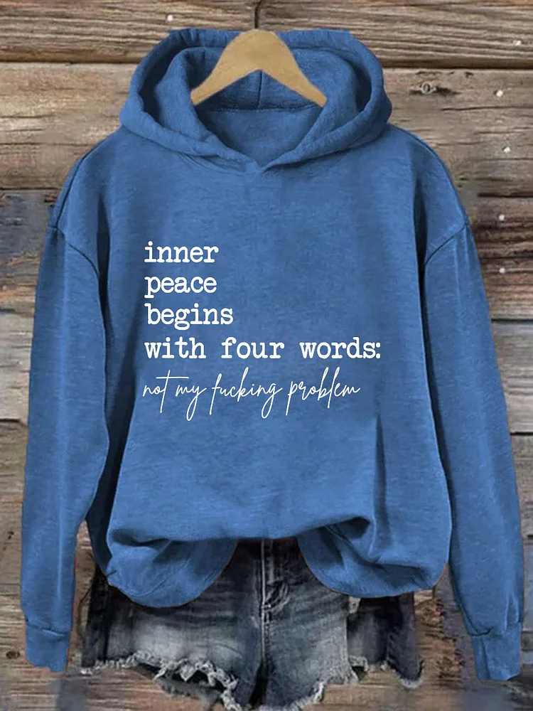 Women's Text Letters Spring/Fall Cotton Long Sleeve Casual Daily Hoodie