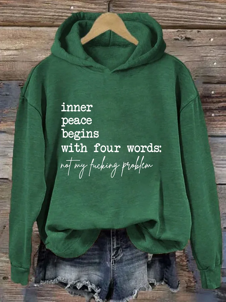 Women's Text Letters Spring/Fall Cotton Long Sleeve Casual Daily Hoodie