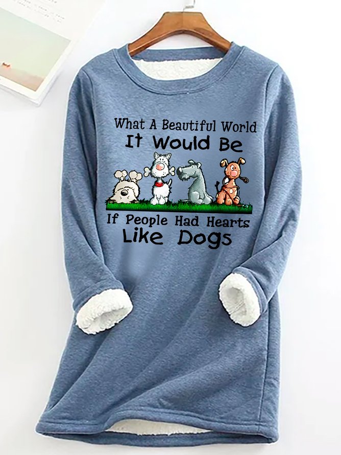 Women's Crew Neck Text Letters Casual Spring/Fall Long Sleeve Sweatshirt