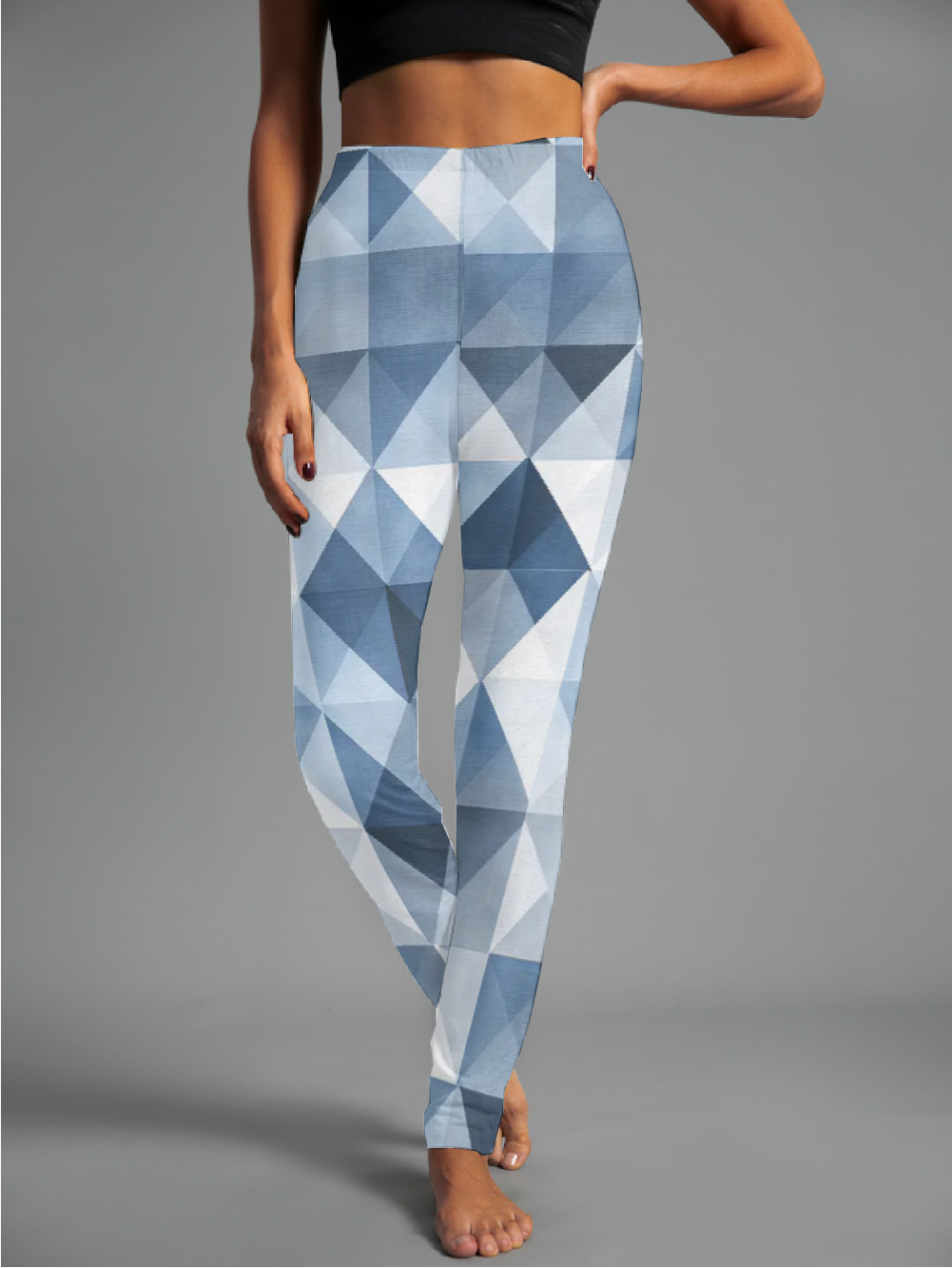 Women's Casual Geometric Jersey All Season Long Leggings