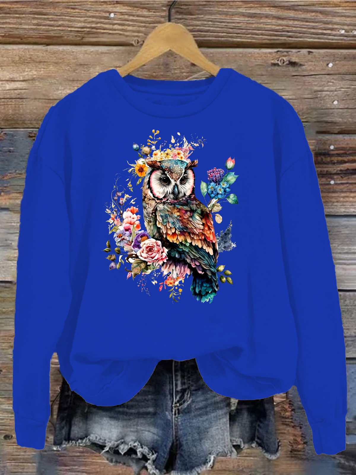 Women's Crew Neck Bird Casual Spring/Fall Long Sleeve Sweatshirt