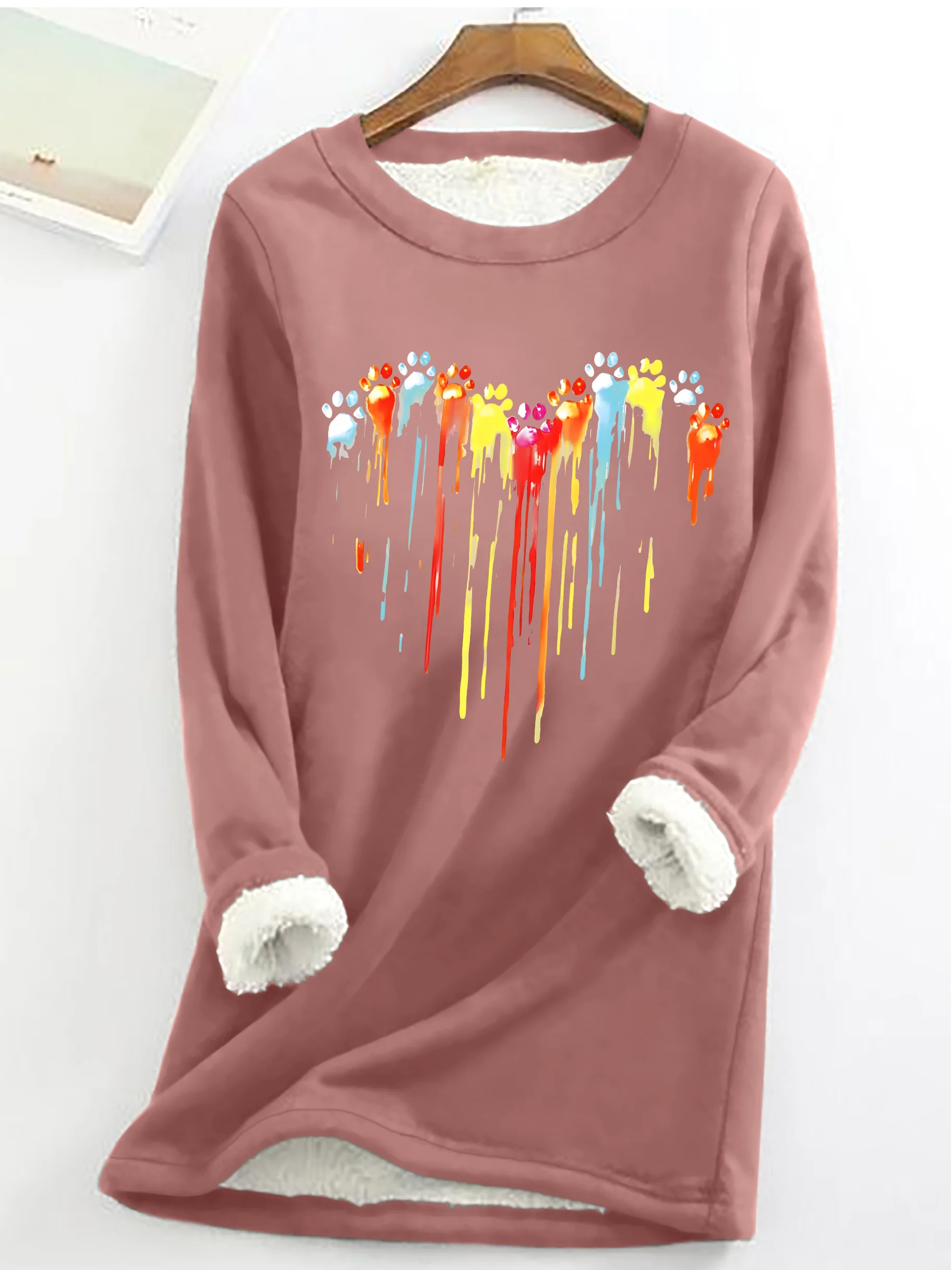 Women's Crew Neck Text Letters Casual Spring/Fall Long Sleeve Sweatshirt