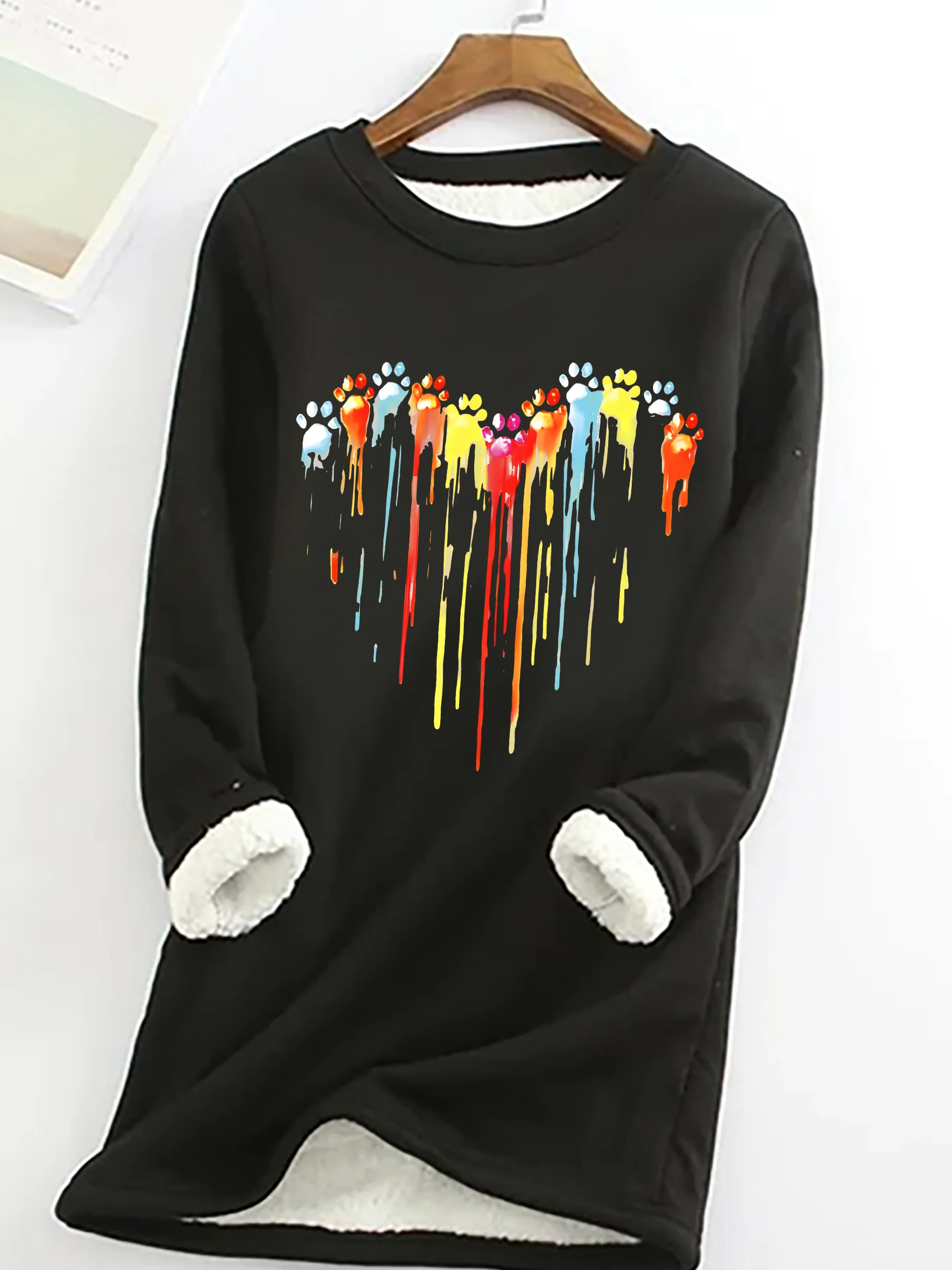 Women's Crew Neck Text Letters Casual Spring/Fall Long Sleeve Sweatshirt