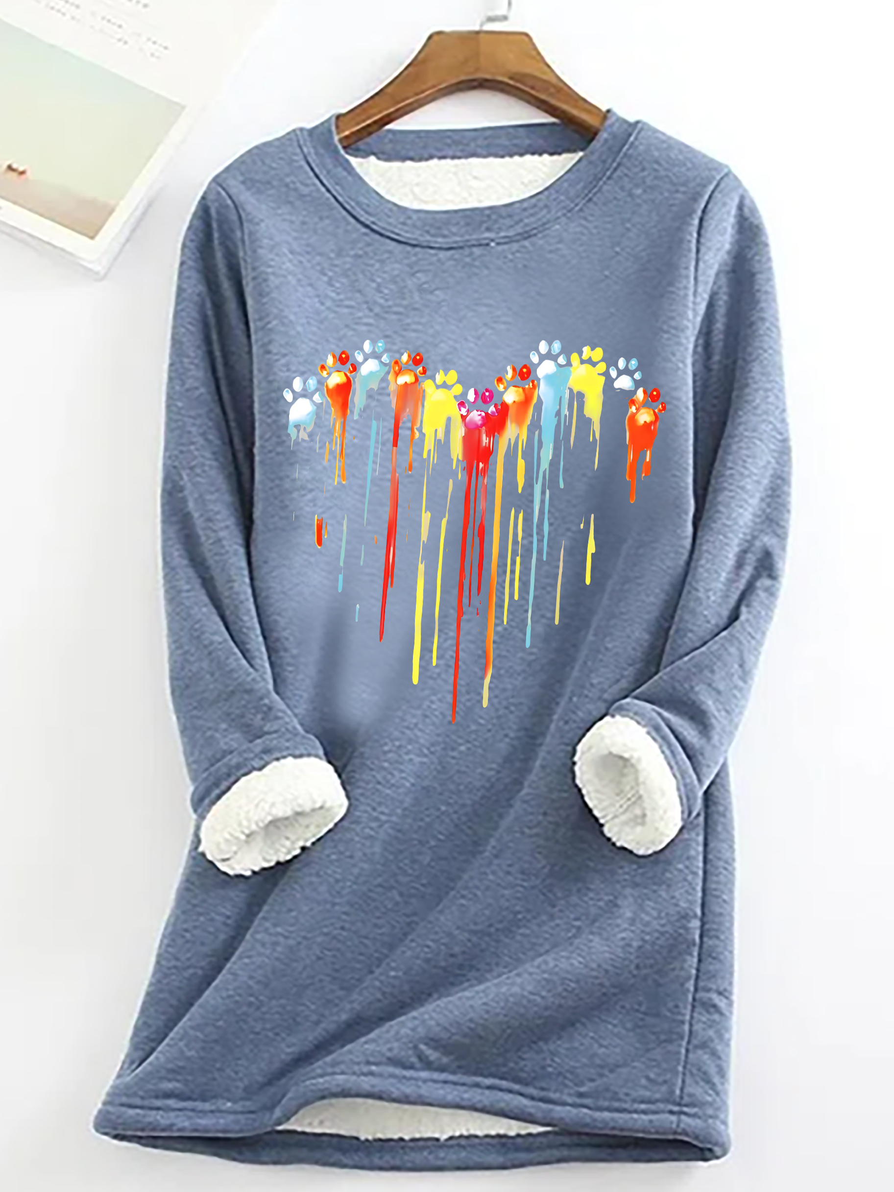 Women's Crew Neck Text Letters Casual Spring/Fall Long Sleeve Sweatshirt