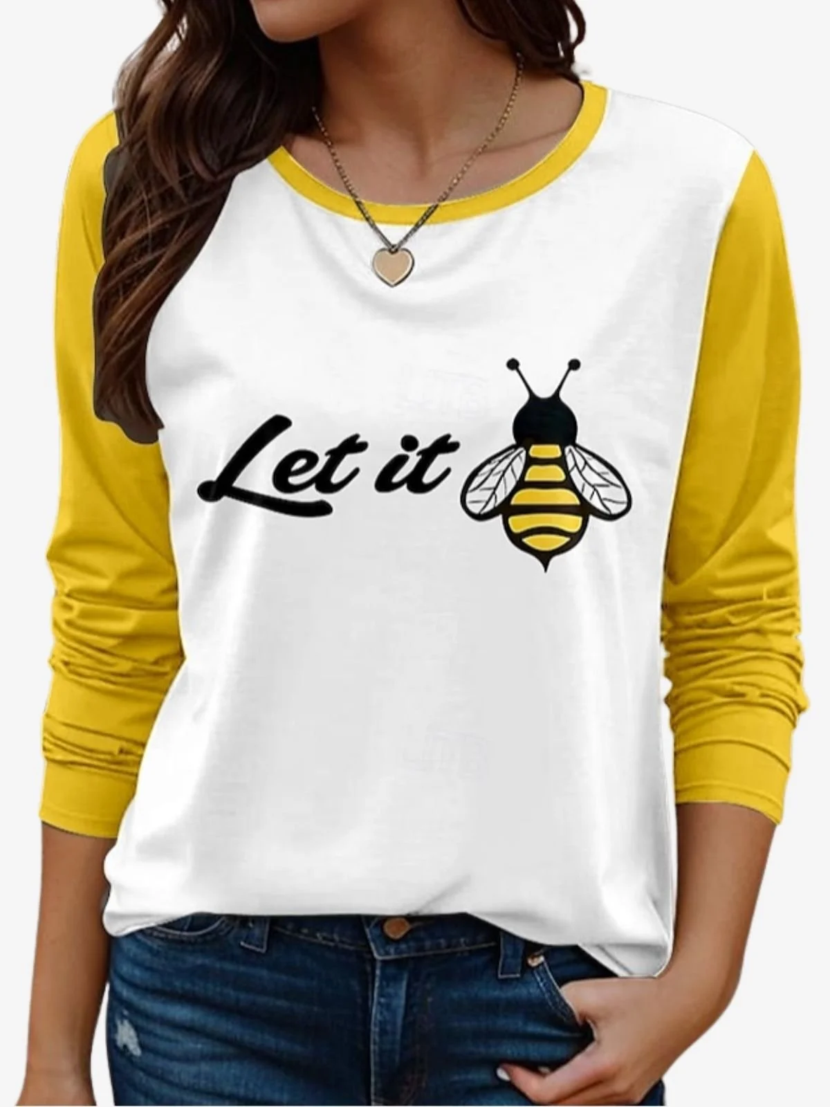 Women's Long Sleeve Tee T-shirt Spring/Fall Animal Jersey Crew Neck Daily Going Out Casual Top