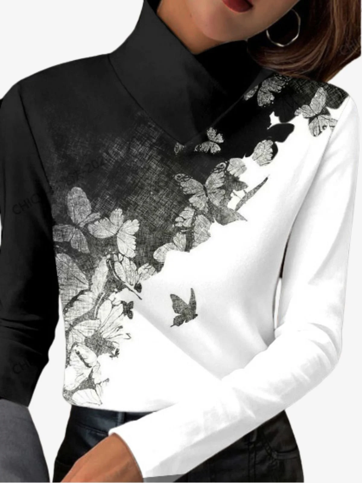 Women's Long Sleeve Blouse Spring/Fall Floral Daily Going Out Casual Top