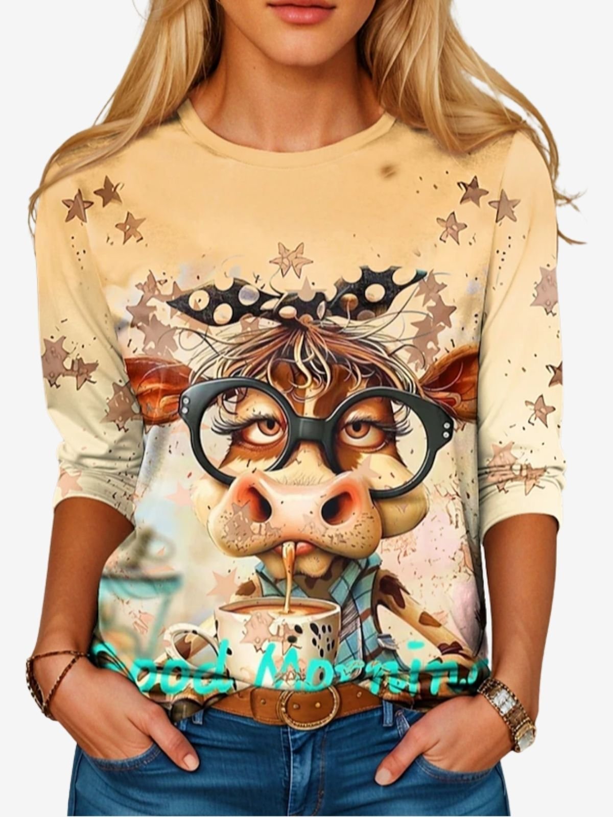 Women's Long Sleeve Tee T-shirt Spring/Fall Dog Jersey Crew Neck Daily Going Out Casual Top