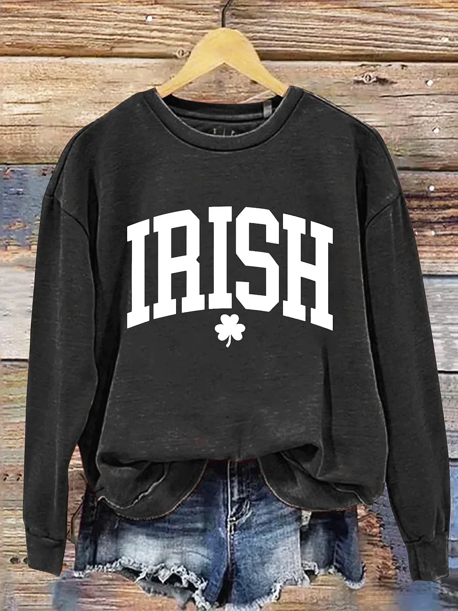 Women's Crew Neck Festival Casual Spring/Fall Long Sleeve Sweatshirt