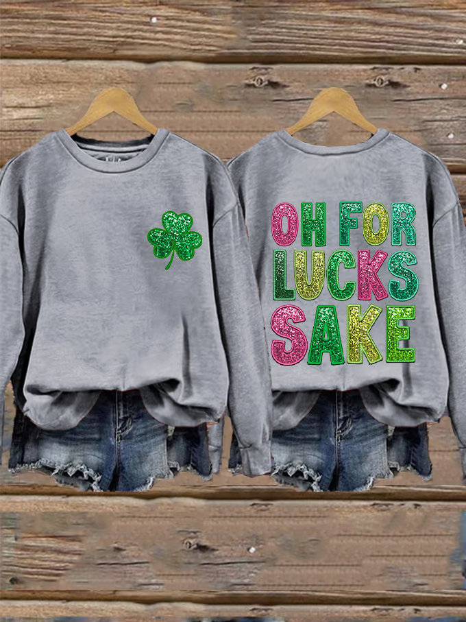 Women's St. Patrick's Day Shamrock Crew Neck Casual Spring/Fall Long Sleeve Sweatshirt