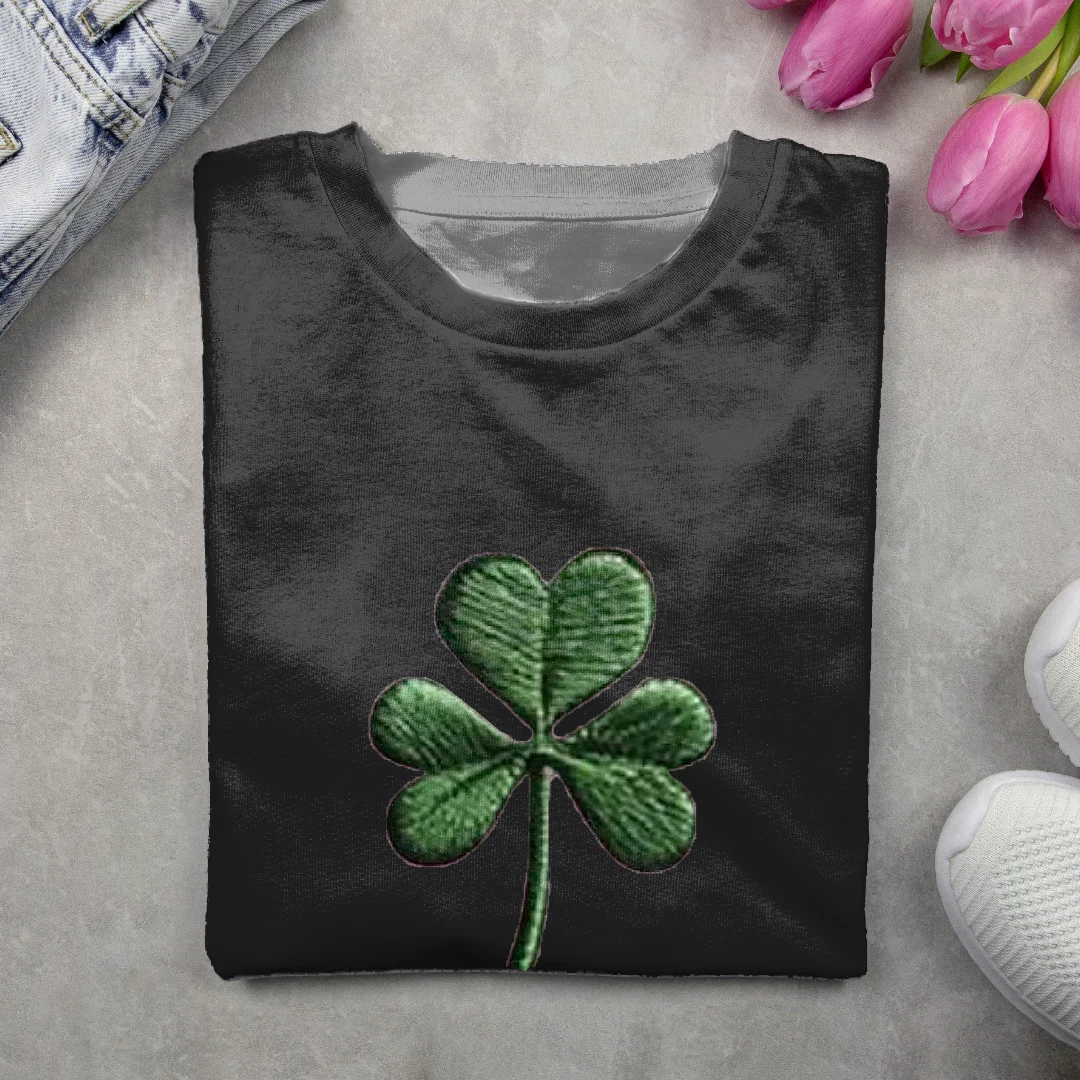 Women's Short Sleeve Tee T-shirt Summer Leaf Printing Crew Neck Casual Top