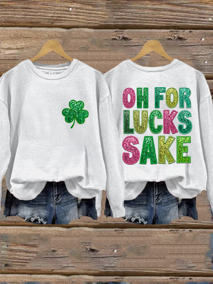 Women's St. Patrick's Day Shamrock Crew Neck Casual Spring/Fall Long Sleeve Sweatshirt