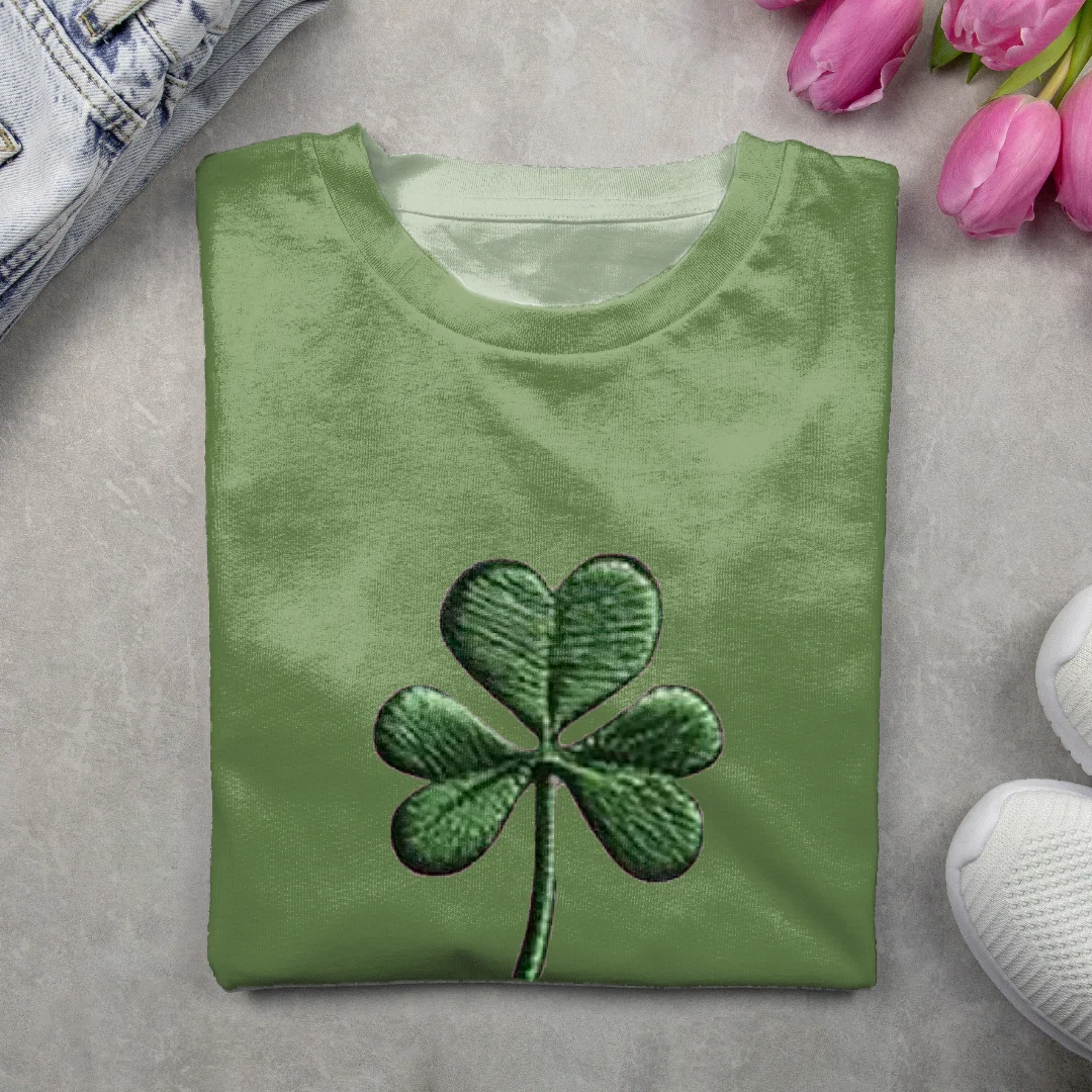 Women's Short Sleeve Tee T-shirt Summer Leaf Printing Crew Neck Casual Top