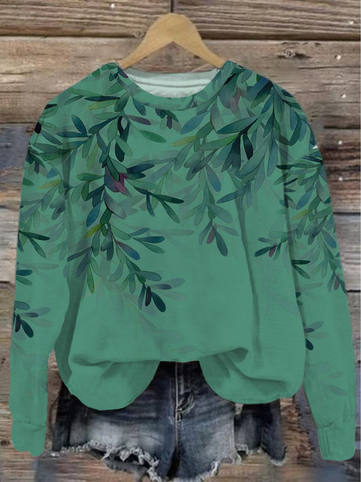 Women's Floral Crew Neck Plants Printing Casual Spring/Fall Long Sleeve Sweatshirt