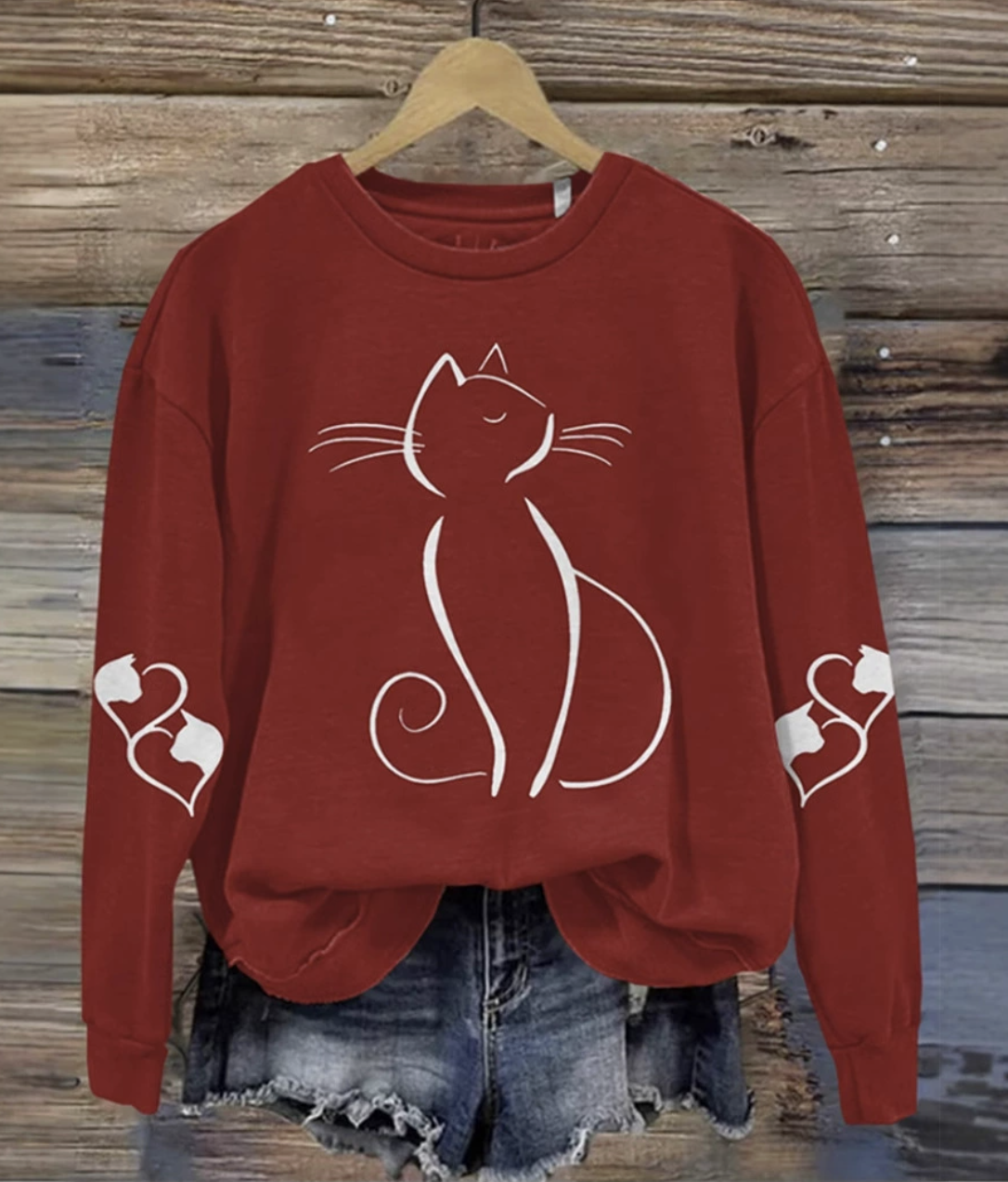 Women's Crew Neck Animal Casual Spring/Fall Long Sleeve Sweatshirt